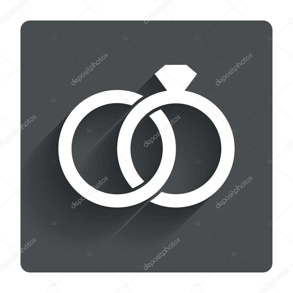 Wedding rings sign — Stock Vector © Blankstock 62324839