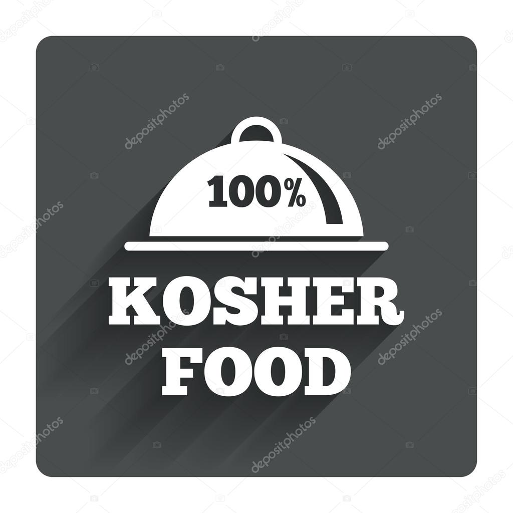 Kosher food product icon.