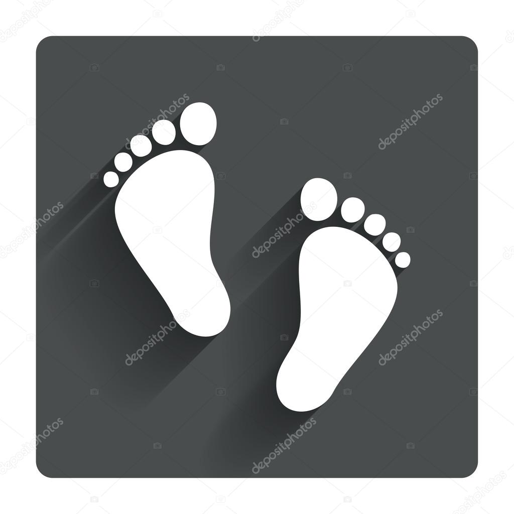 Child pair of footprint sign