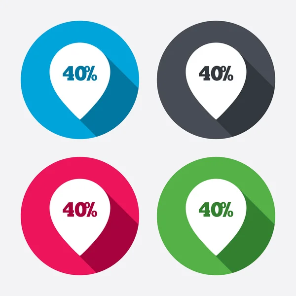 40 procent försäljning pekaren — Stock vektor