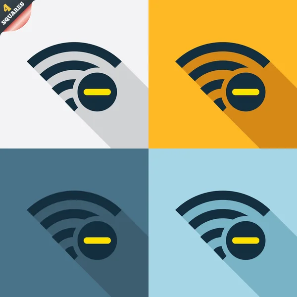 Wifi meno segni — Vettoriale Stock