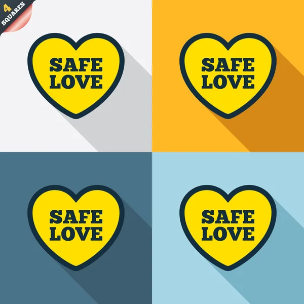 Bezpečné lásky známky — Stockový vektor