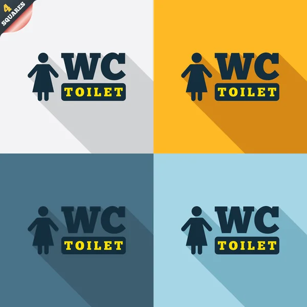 WC kvinnor toalett skyltar — Stock vektor