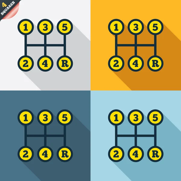 手动变速器迹象 — 图库矢量图片