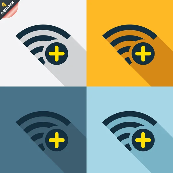 WiFi plus tekenen — Stockvector