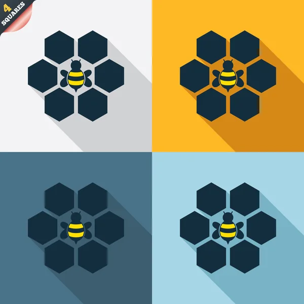 Honeycomb icons — Stock Vector