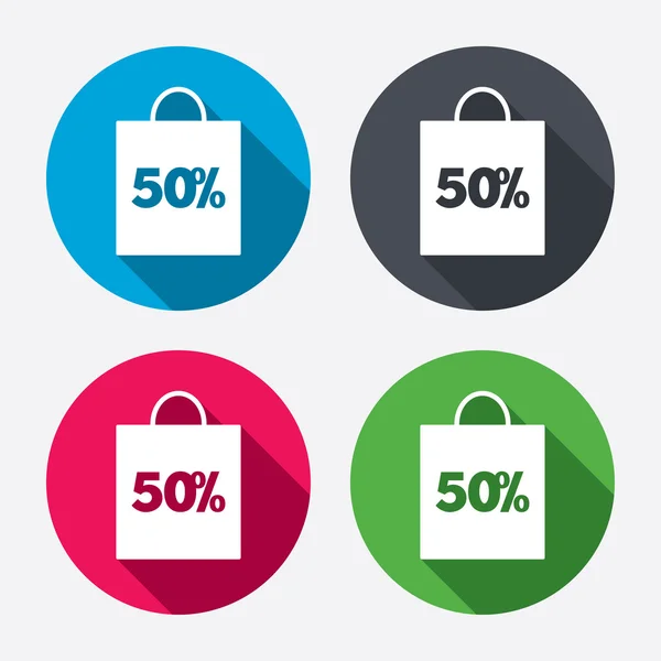 50 procent verkoop tas — Stockvector