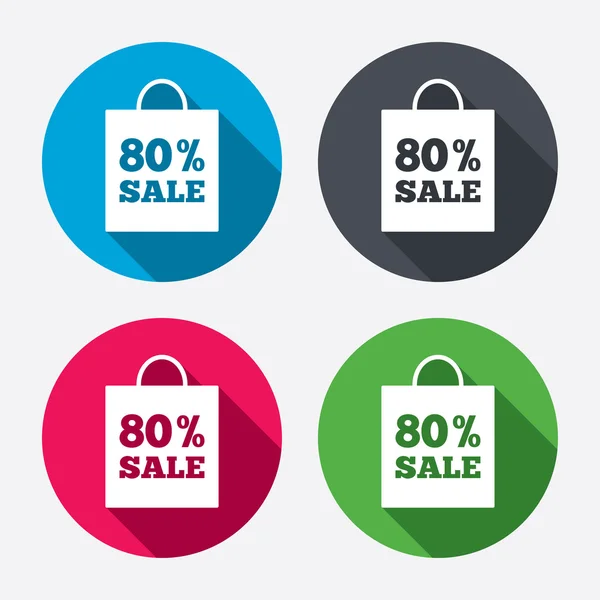 80 percent sale bag — Stock Vector