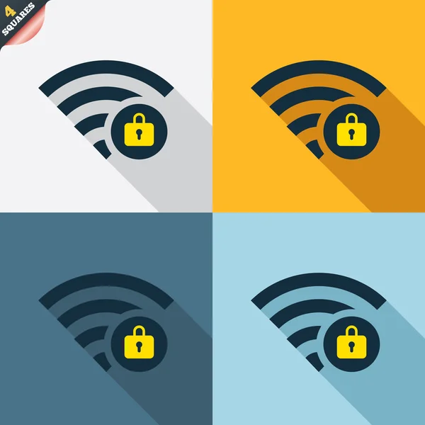 Wifi locked signs — Stock Vector