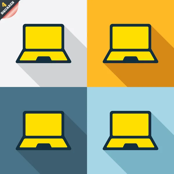 Laptop signs — Stock Vector