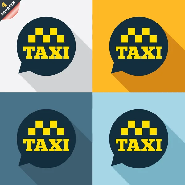 Taxi řeči bubliny značky — Stockový vektor