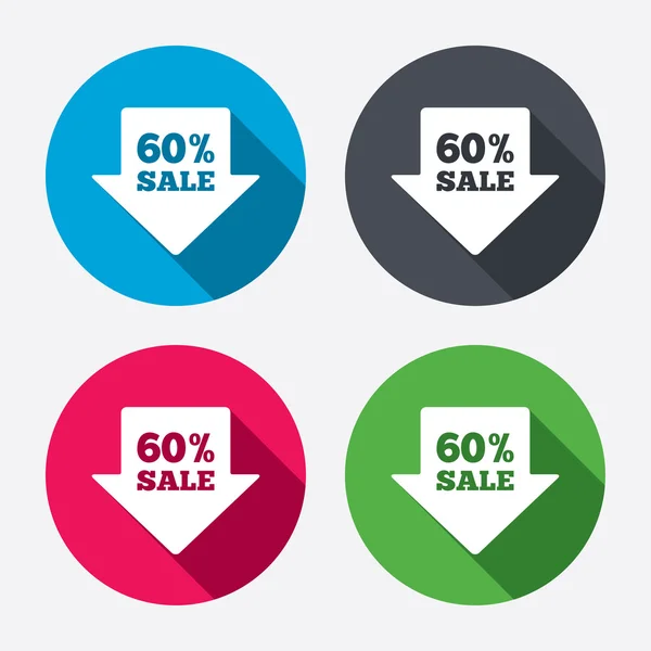 60 percent sale arrow — Stock Vector