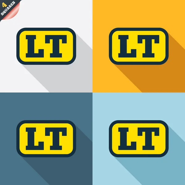 Iconos del idioma lituano — Vector de stock