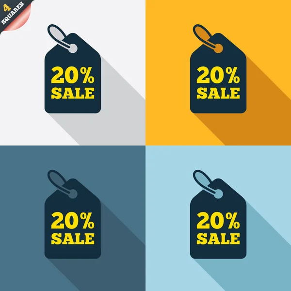 20 por ciento de precio de venta — Vector de stock