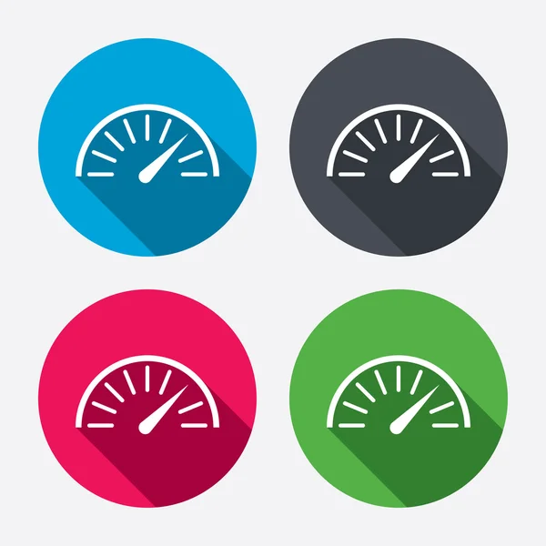 Signo de tacómetro iconos — Vector de stock