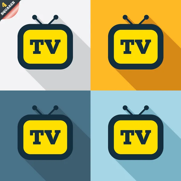 Ρετρό Tv σημάδια — Διανυσματικό Αρχείο