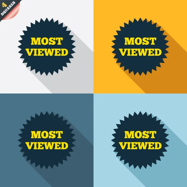 Most viewed signs — Stock Vector