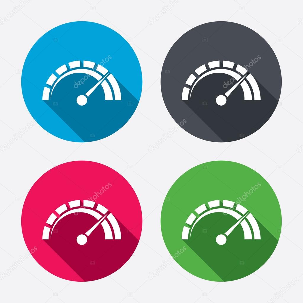 Tachometer sign icons