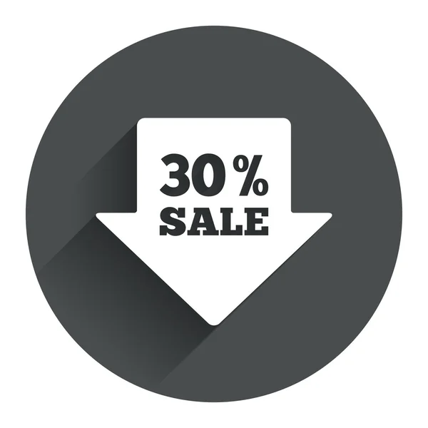 30 procent försäljning pilen — Stock vektor