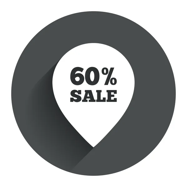 60 procent försäljning pekaren — Stock vektor