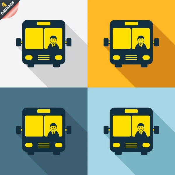 Icônes signe bus — Image vectorielle