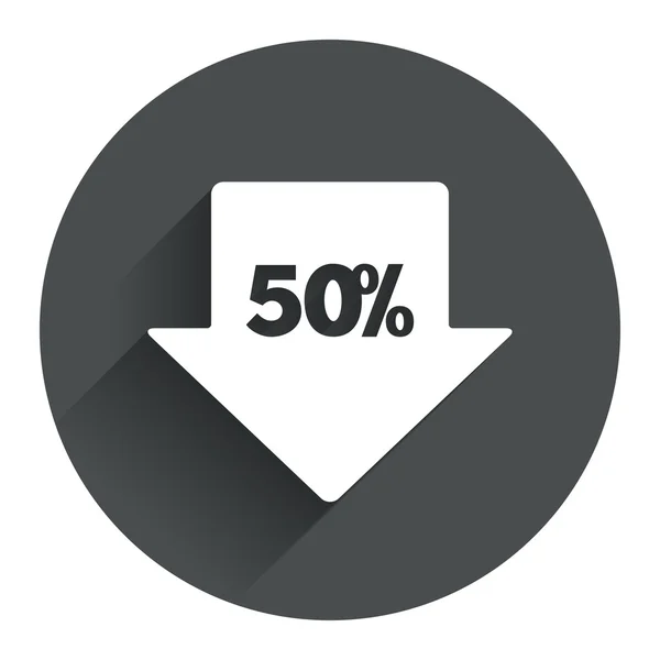 50 procent försäljning pilen — Stock vektor