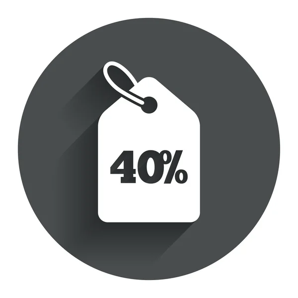 40 percent sale price — Stock Vector