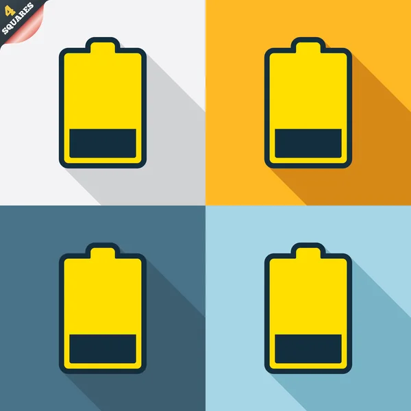 Anzeichen für niedrigen Batteriestand — Stockvektor