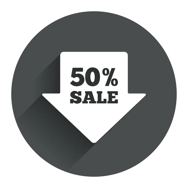 50 percent sale arrow — Stock Vector