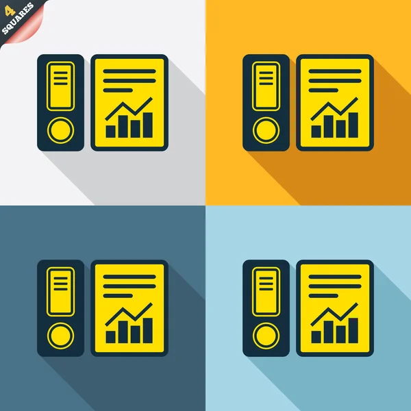 Sinais da pasta de documentos — Vetor de Stock