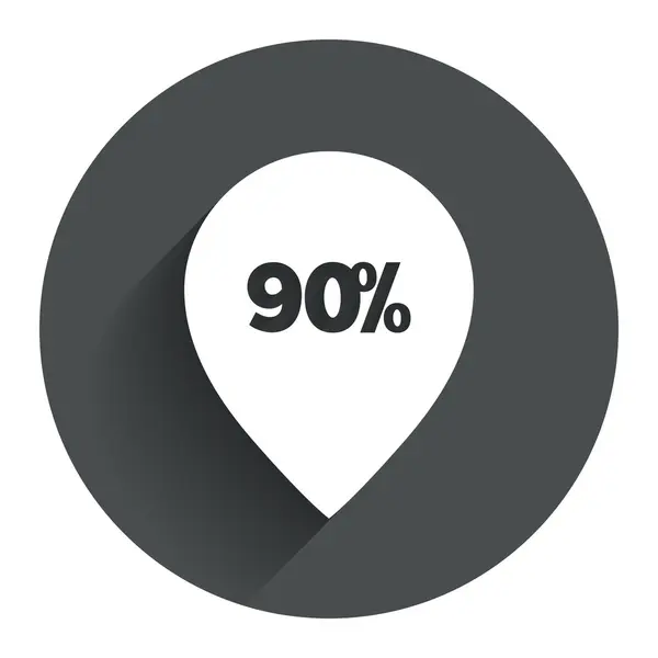 90 percent sale pointer — Stock Vector