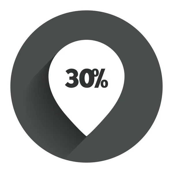 30 procent prodej ukazatel — Stockový vektor