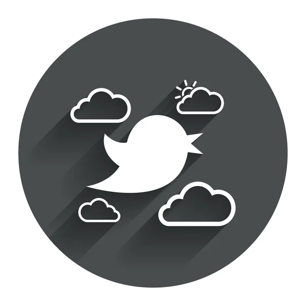 Bird sign icon. — Stock Vector