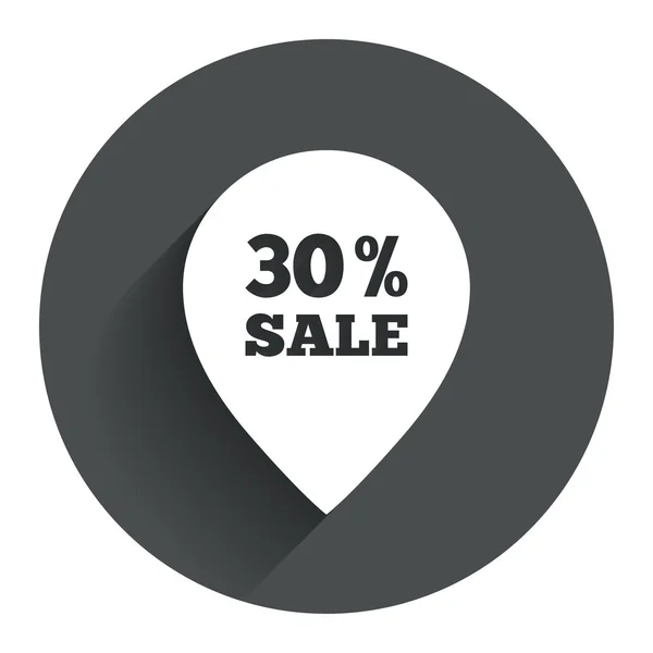 30 procent verkoop aanwijzer — Stockvector