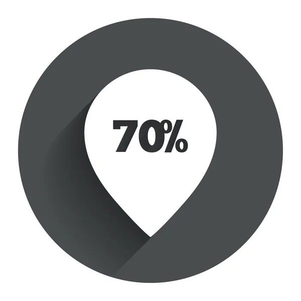 70 procent prodej ukazatel — Stockový vektor