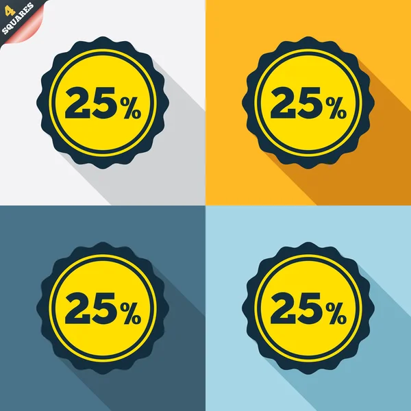 25 percentenkorting tekenen — Stockvector