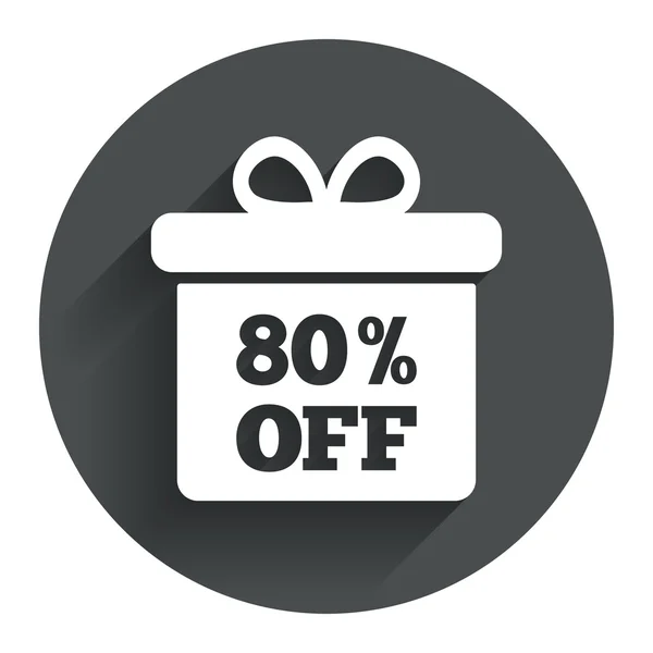 80% vendita confezione regalo — Vettoriale Stock