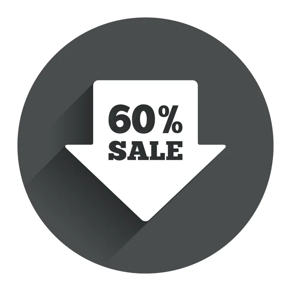 60 percent sale arrow — Stock Vector