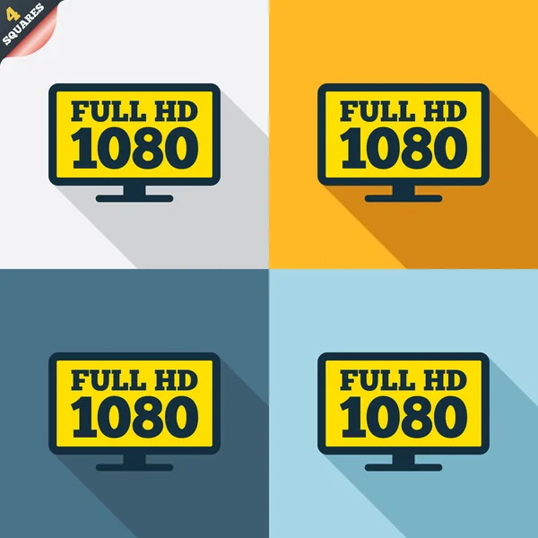 Full HD televisión de pantalla ancha . — Vector de stock