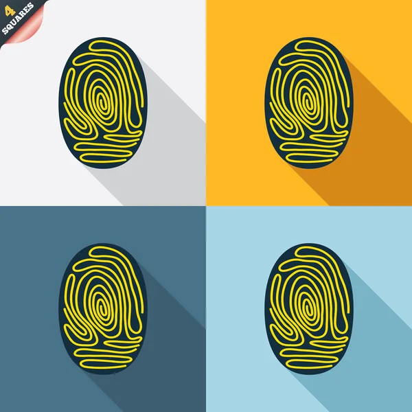 Fingerprint tecken — Stock vektor