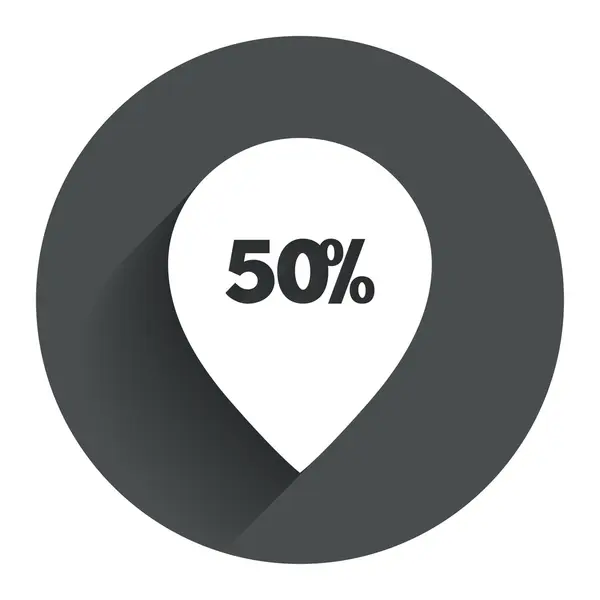 50 procent försäljning pekaren — Stock vektor