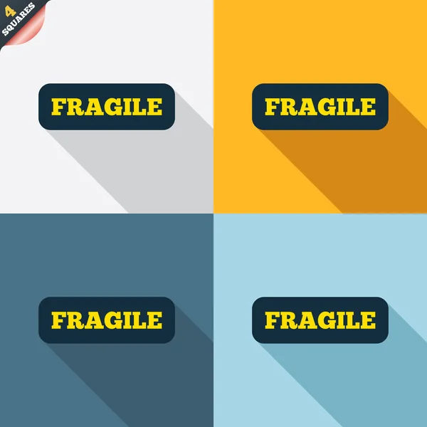 Fragile Paketsymbole — Stockvektor