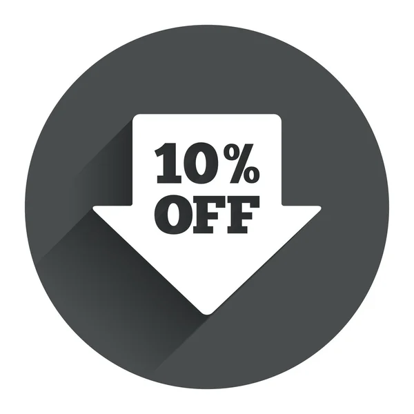 10 percent sale arrow — Stock Vector