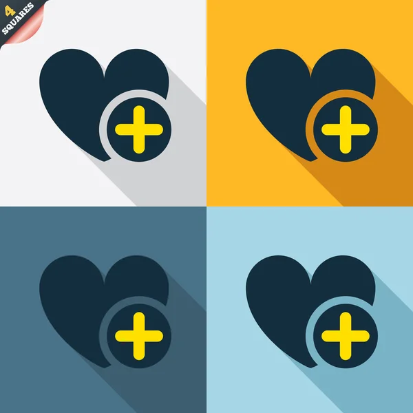 Srdce znak ikony — Stockový vektor