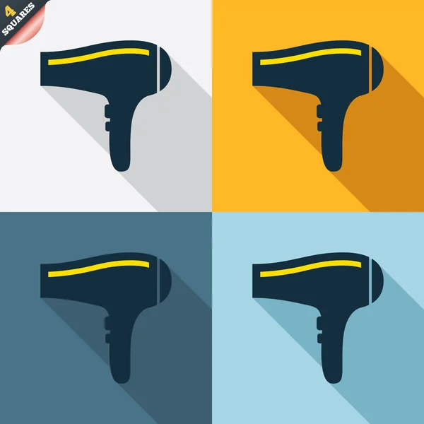 Secador de pelo iconos signo — Vector de stock