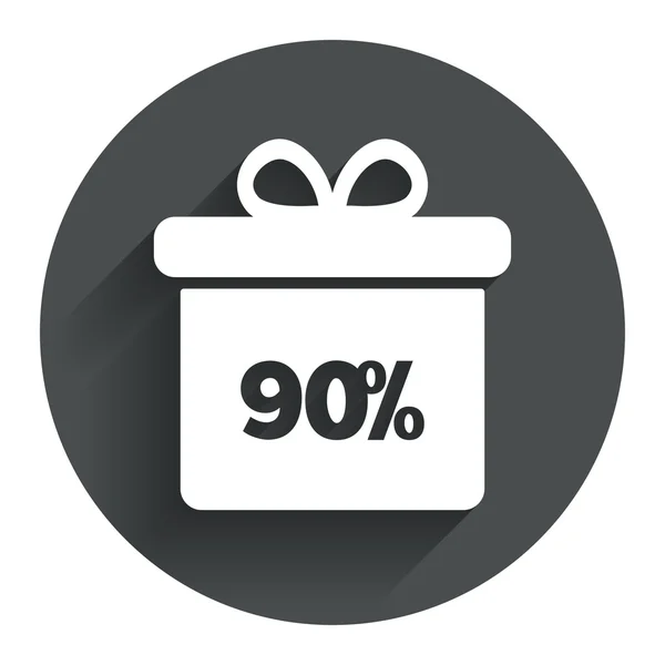 90 prosentin myynti lahjapakkaus — vektorikuva