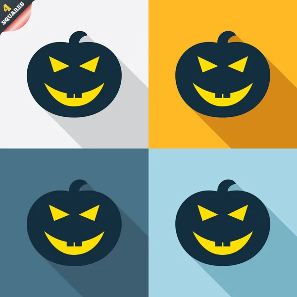 Señales de calabaza de Halloween — Vector de stock