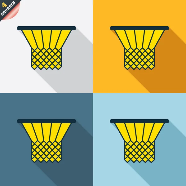Ícones de cesta de basquete — Vetor de Stock