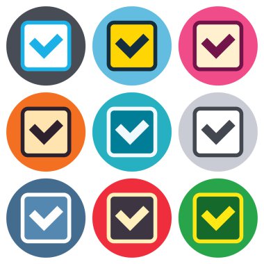 Onay işareti işareti simgeleri