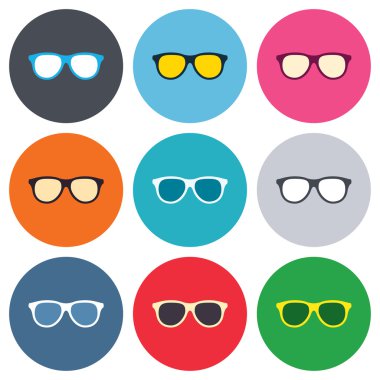 Retro gözlük işareti simgeleri